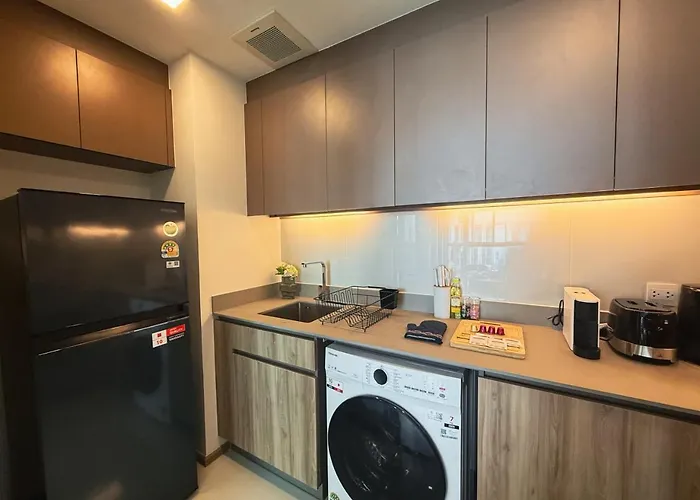 Appartement Near Bts L Workspace And Kitchen - Pool And Gym L Sontana Bangkok